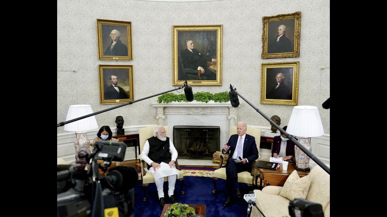 Prime Minister Modi, who was on a three-day visit to the US, held his maiden bilateral meeting with US President Biden and attended the Quad leaders Summit. 
 